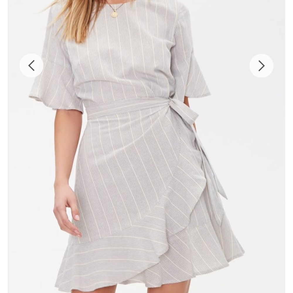 Striped wrap dress